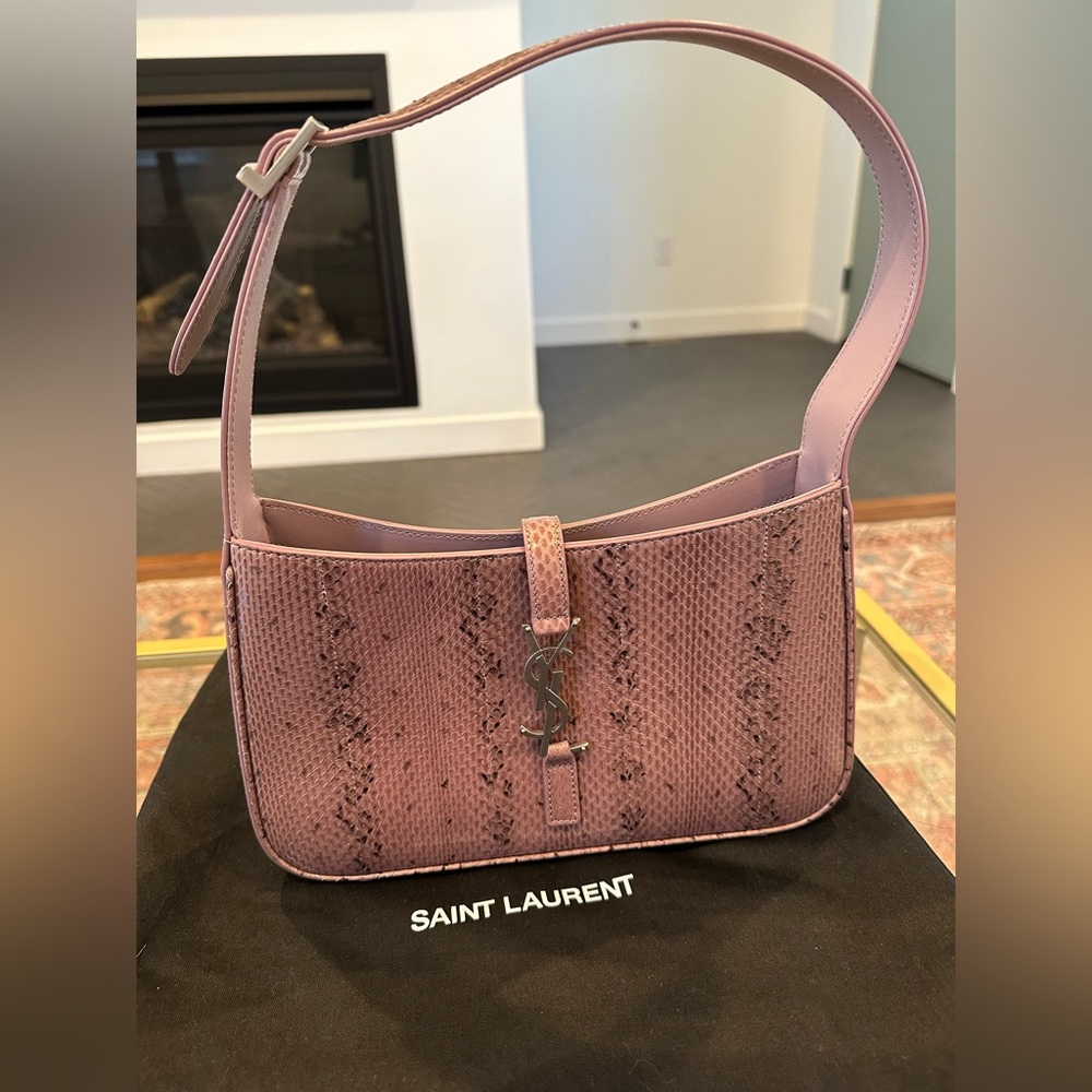 Yves Saint Laurent Le 5 A 7 YSL Snakeskin Shoulder Bag